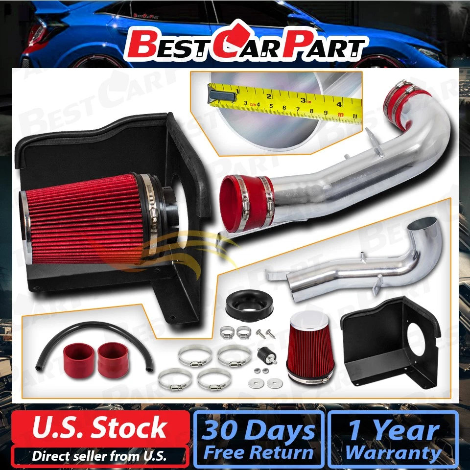 BCP RED 2007 2008 Yukon/Tahoe 4.8/5.3L V8 теплозащитный экран холодный воздухозаборник + фильтр - Изображение 2 из 4