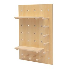 Wood Pegboard Wall Organizer Panels, Wooden Pegboard Combination Wall Organizer