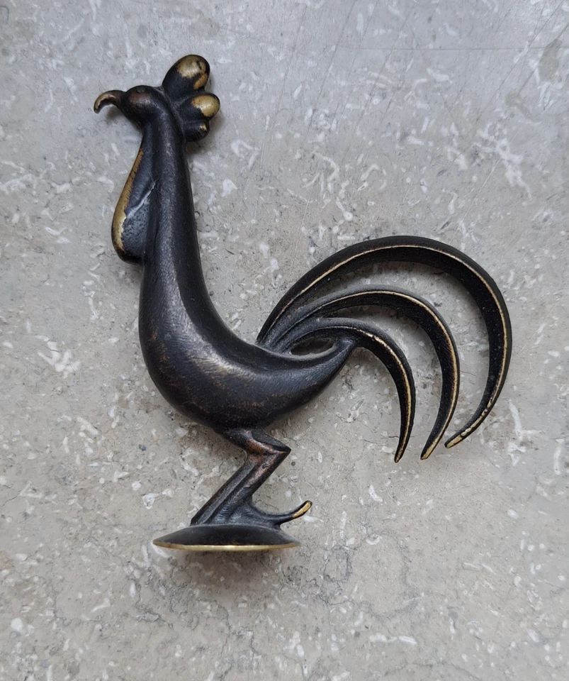 Vintage Hagenauer Wien Bronze Rooster – Marked Made in Austria – Art Deco... - Bild 3 von 4