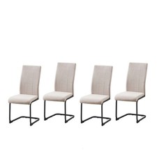Esszimmerstuhl LennyP 4er-Set Creme Schwingstuhl Freischwinger HTI-Living