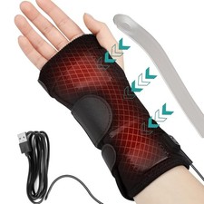 Wrist Thumb Brace Heating Pad for Arthritis and Carpal Tunnel Relief, Heated Wra