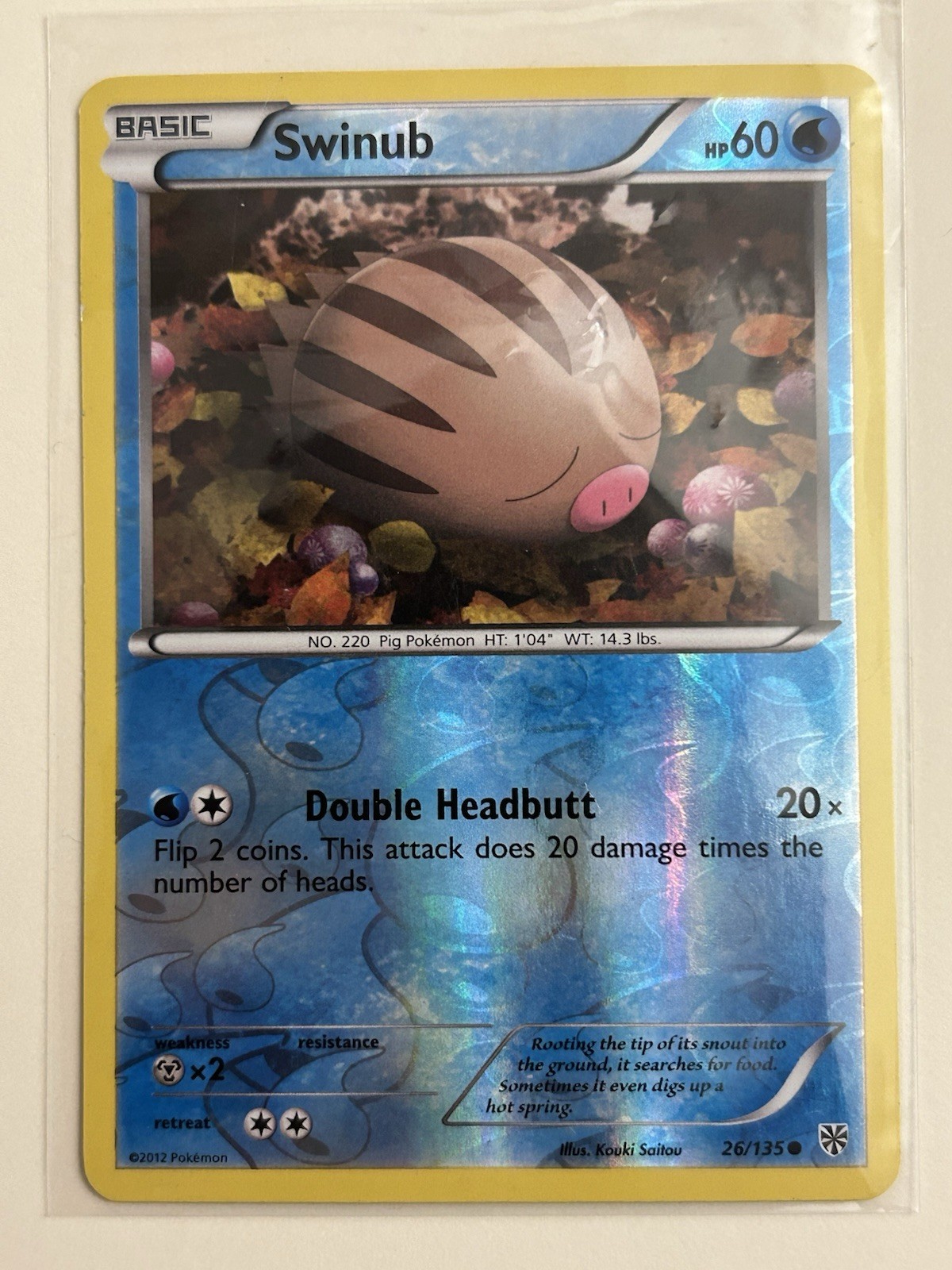 Swinub 26/135 Plasma Storm Reverse Holo