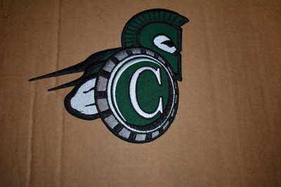 NOS Castleton Spartans Iron-on Patch  5'' high 5 1/2'' wide