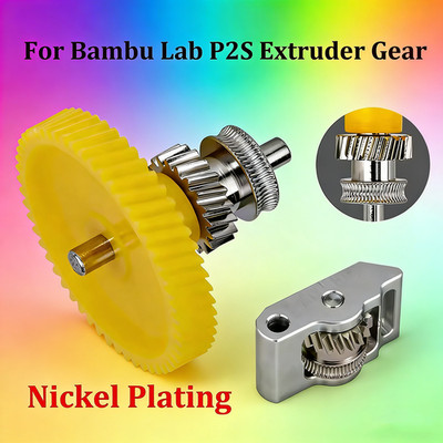 3D-Drucker für Bambu Lab P2S Hardened Steel Nickel Coated Extruder Gear Kit Set
