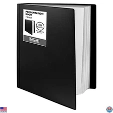 Dunwell 60-Pocket Presentation Binder - Holds 120 Pages, 8.5x11, Durable Sleeves