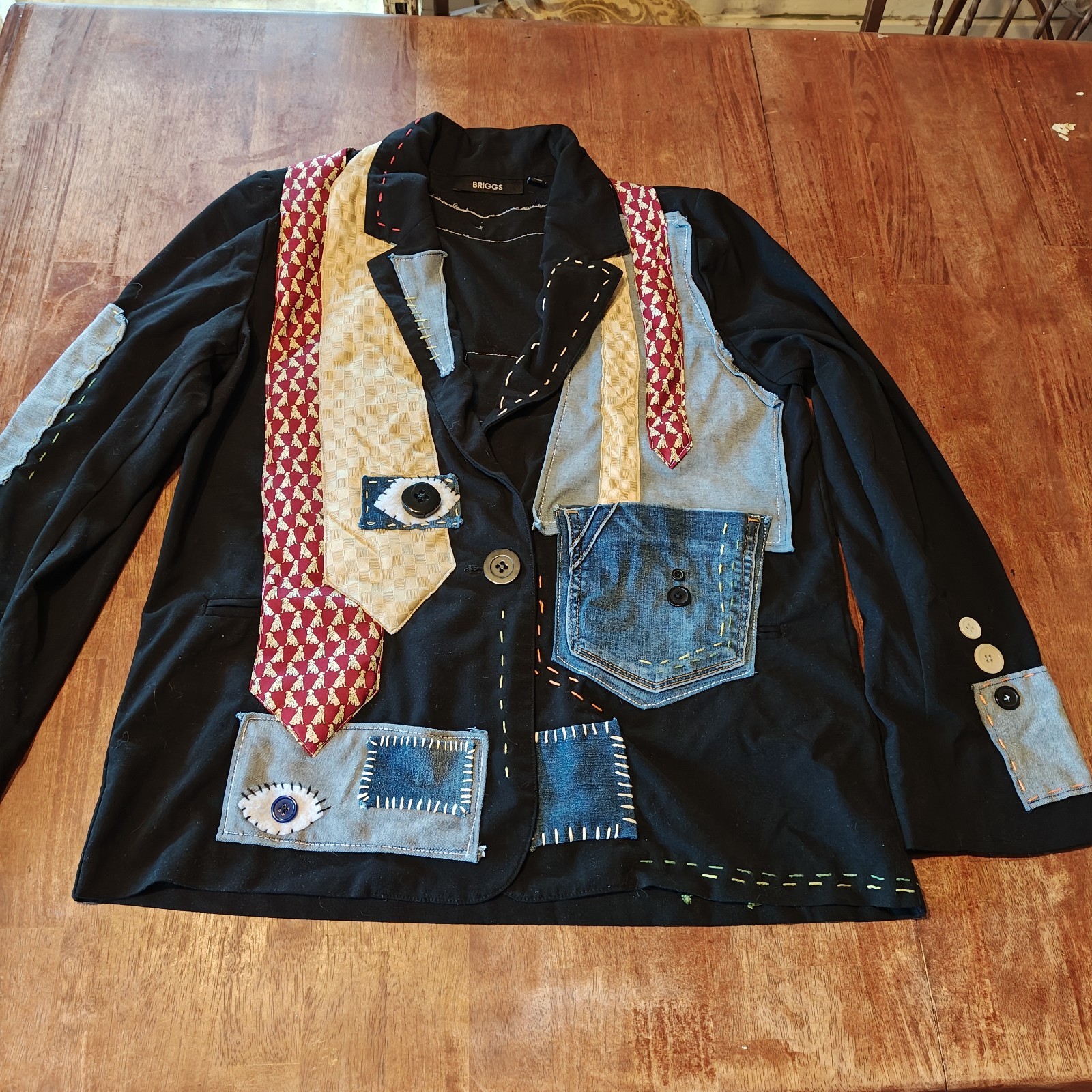 Briggs Unique Patchwork Jacket, Women's Size Medi… - image 3