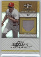 2012 Topps Triple Threads Unity Relics Gold 4/9 Lance Berkman #TTUR-174 0t2
