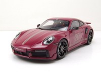 Minichamps Porsche 911 992 Turbo S Coupe 2021 Sport Design Rot 1:18 Modellauto L