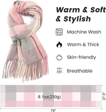 Warm stylish Womens Winter Fall Scarf Cashmere Feel Blanket Pashmina Scarves