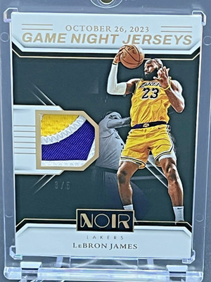2024-25 Noir Game Night Jerseys - Lebron James - #GNU-LBJ Game Worn 3/5 Lakers