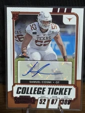 2021 Panini Contenders Draft Picks - College Ticket Autographs Samuel Cosmi #195