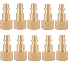 Brass 1/4 Inch NPT Brass Female Air Hose Quick Connect Adapter,Air Coupler an...