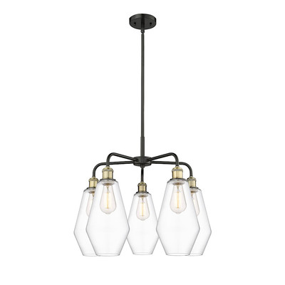 Innovations Cindyrella 5Lt 25'' Stem Chandelier, BKB/Clear - 516-5CR-BAB-G652-7