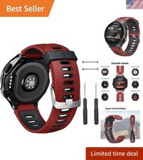 Flexible Red Silicone Replacement Strap Fits Garmin Forerunner  Approach Series