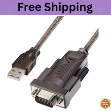 USB to RS232 Adapter with FTDI Chipset: 6ft USB 2.0 Male to RS232 Female DB9 Ser