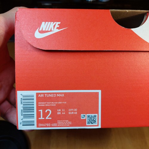 Nike AIR TUNED MAX Midnight Navy Grey Fog Black Us Mens 12 Dh4793-400 - Picture 2 of 10