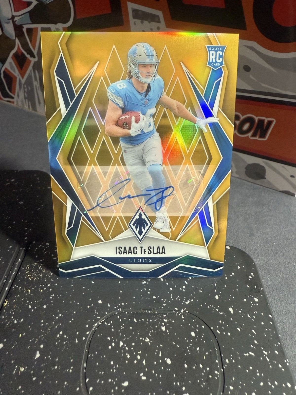2025 Panini Phoenix #189 Isaac TeSlaa Gold Parallel /10 Rookie RC Lions