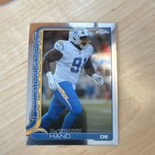 Topps 2025 Chrome Da'Shawn Hand Los Angeles Chargers Base Set Football Card #164