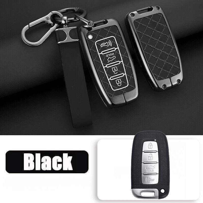 Funda de cuero de aleación para llavero de coche para Kia Sportage Soul para Hyundai Sonata Foto 4 de 4