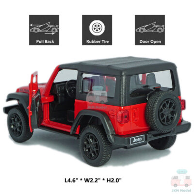 1:36 Jeep Rubicon Soft-Top Model Car Diecast Toy Vehicle
