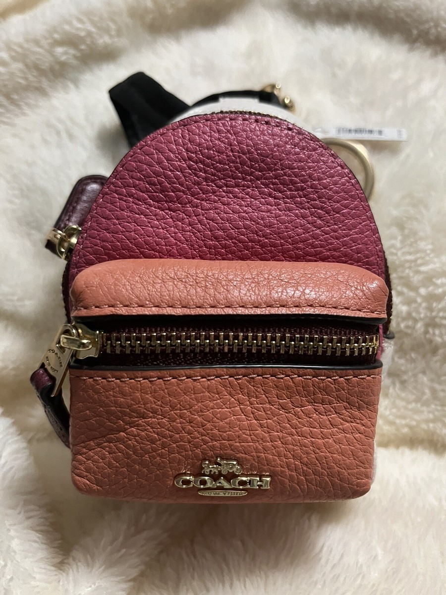 NWT Coach Signature Mini Backpack-Key-Charm In Colorblock | eBay display picture 2