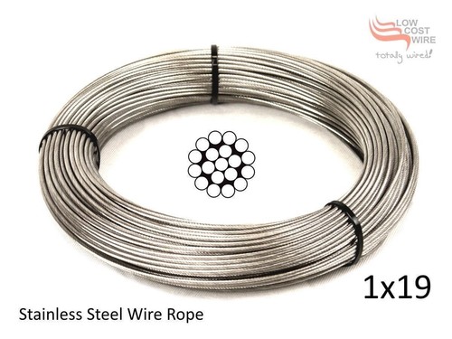 3.2mm 316 Marine Stainless Steel Wire Rope Balustrade Decking Cable 1 x 19 BCA - Picture 12 of 36