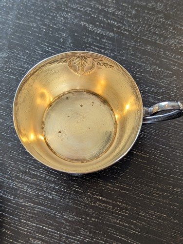 RARE Antique WMF Germany Silverplate Art Nouveau Tea Cup and Saucer c.1910 - Picture 5 of 12