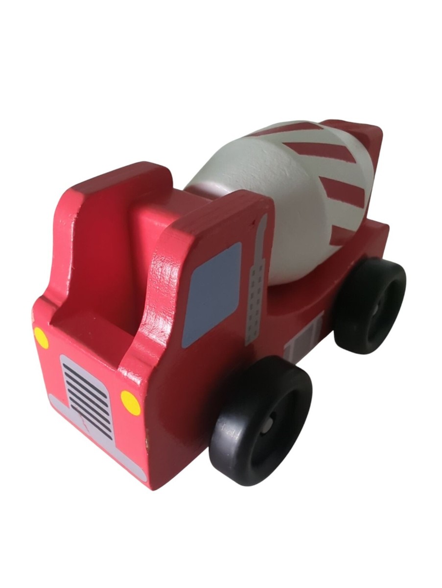 Melissa & Doug Wooden Construction Vehicles Toy Set 8pc Trucks