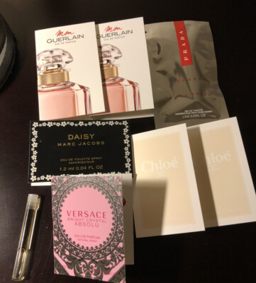 Lot of 8 Perfume Samples - Prada, Guerlain, Versace and Chloe...