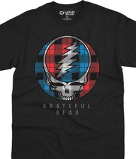 GRATEFUL DEAD-STEAL YOUR PLAID-T SHIRT S-M-L-XL-2X-3X Garcia,Wier,Lesh,Kreutzman
