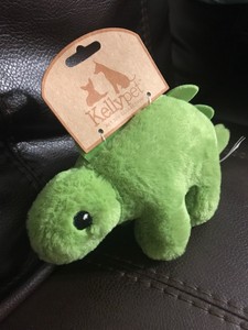 green dinosaur dog toy