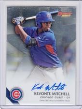 2015 Bowman Best Rookie Kevonte Mitchell Topps Certified Autograph Chicago Cubs 