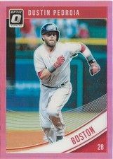 2018 Panini Donruss Optic Dustin Pedroia Pink Prizm SP Boston Red Sox