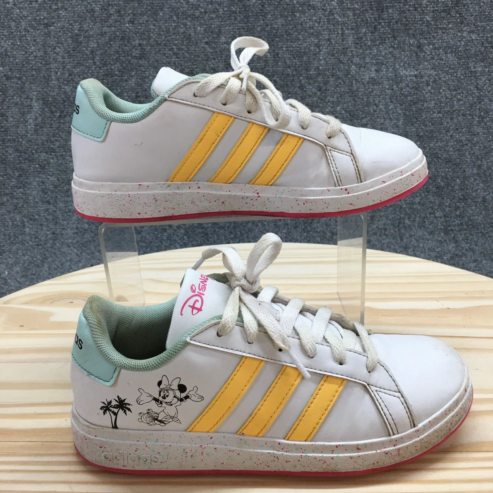 Scarpe Adidas bambino 3 5 ragazze Grand Court x Disney sneakers basse ID8024 bianche