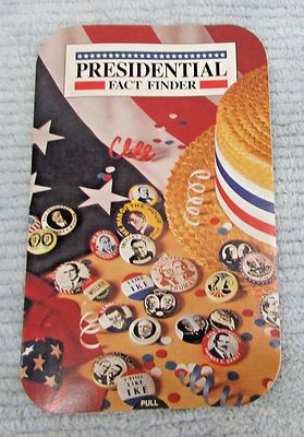 Old 1991 Presidential Fact Finder Pull Slide Card FREE S/H | eBay