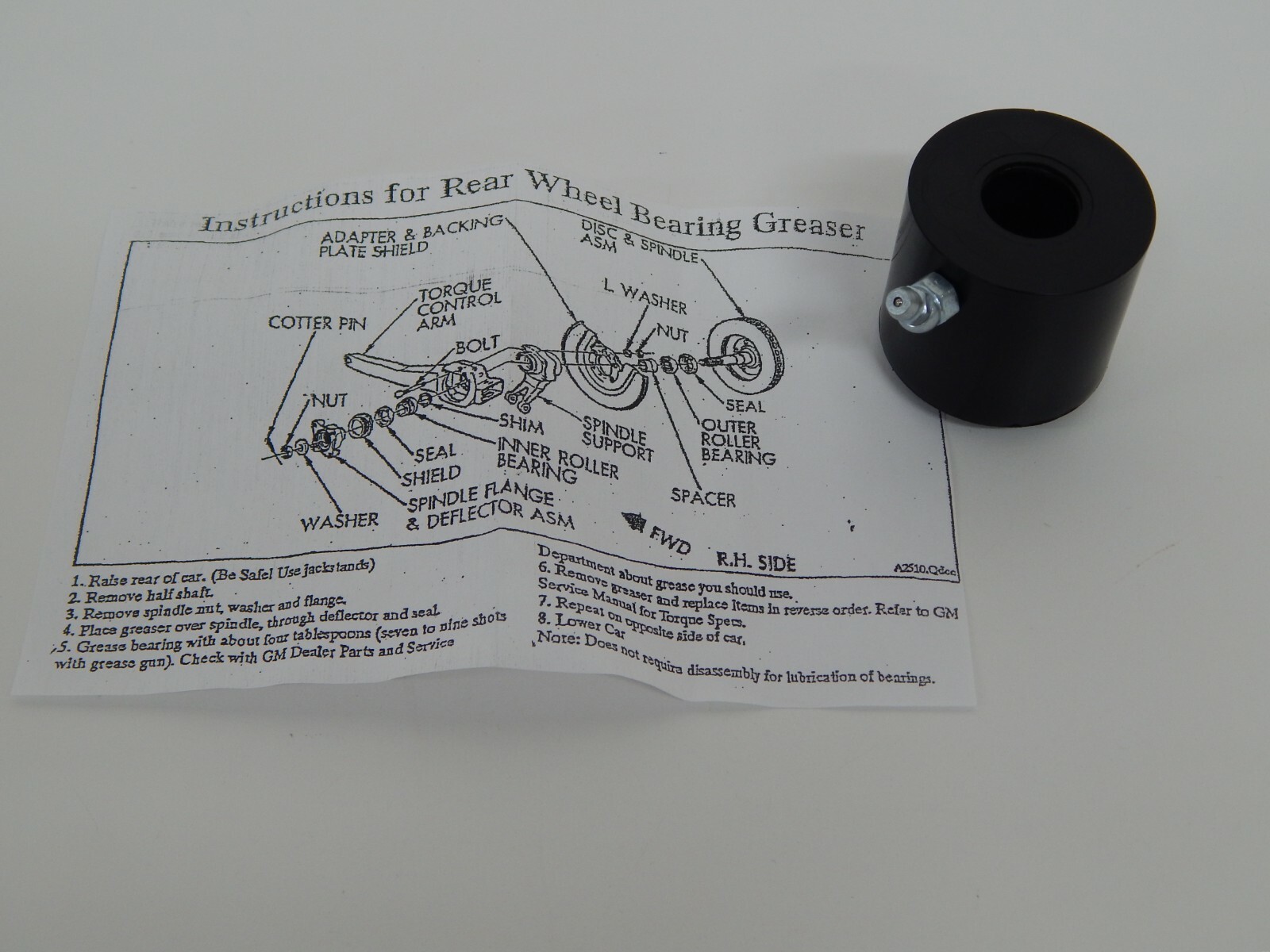 C2 & C3 Corvette Rear Wheel Bearing Greaser Tool for 19631982 USA