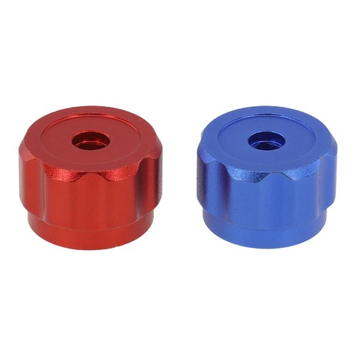 Manija de Rueda Redonda Manijas de Grifo Colector Medidores Perilla Aluminio-Aleación, Rojo/Azul - Imagen 23 de 24