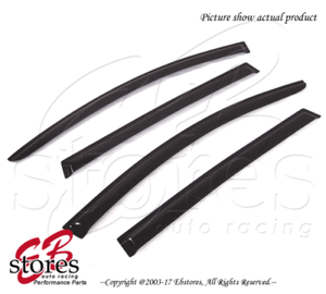 For-Audi-Q7-2005-2015-Outside-Mounted-Dark-Smoke-JDM-Window-Visors-4pcs