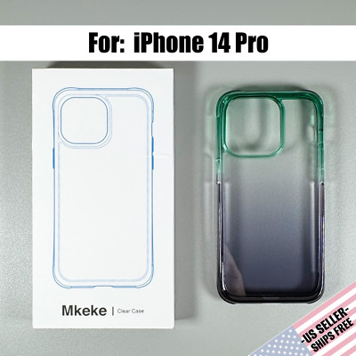 Case for iPhone 14 Pro - Green to Purple Gradient | Slim Fit - Flexible | Mkeke