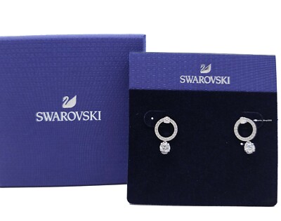 NEW Authentic SWAROVSKI Rhodium Sparkle Crystal Attract Circle