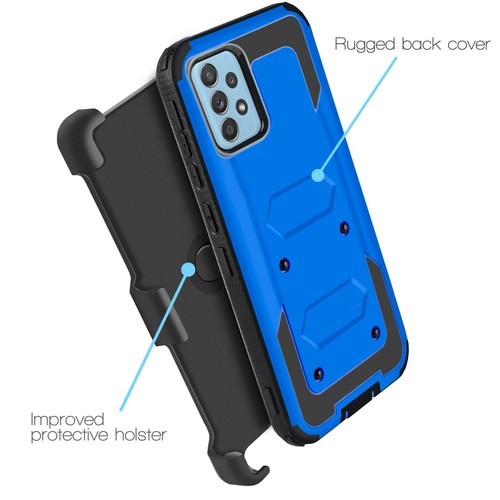 For Samsung Galaxy A32 A52 A72 5G Holster Heavy Duty Shockproof Built In Screen - Picture 6 of 22