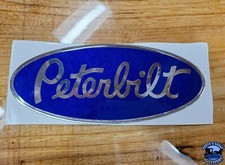 Oem Bluechrome Replacement Peterbilt Decal Emblem Genuine Size Fit Stick