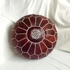 Morroccan ottoman pouf hassock footstool pouff leather new genuin pooff handmade