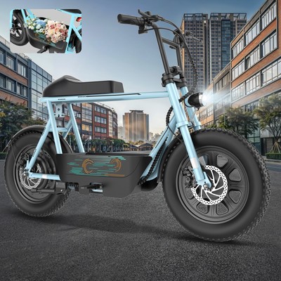 Peak 1200W Electric Scooter with Seat 16'' Fat Tire Adults E-Bike for Commuting