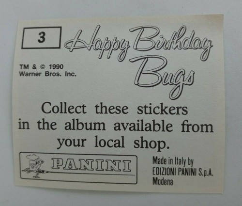 1990 Panini Happy Birthday Bugs (Pick Your Sticker) - Picture 3 of 343