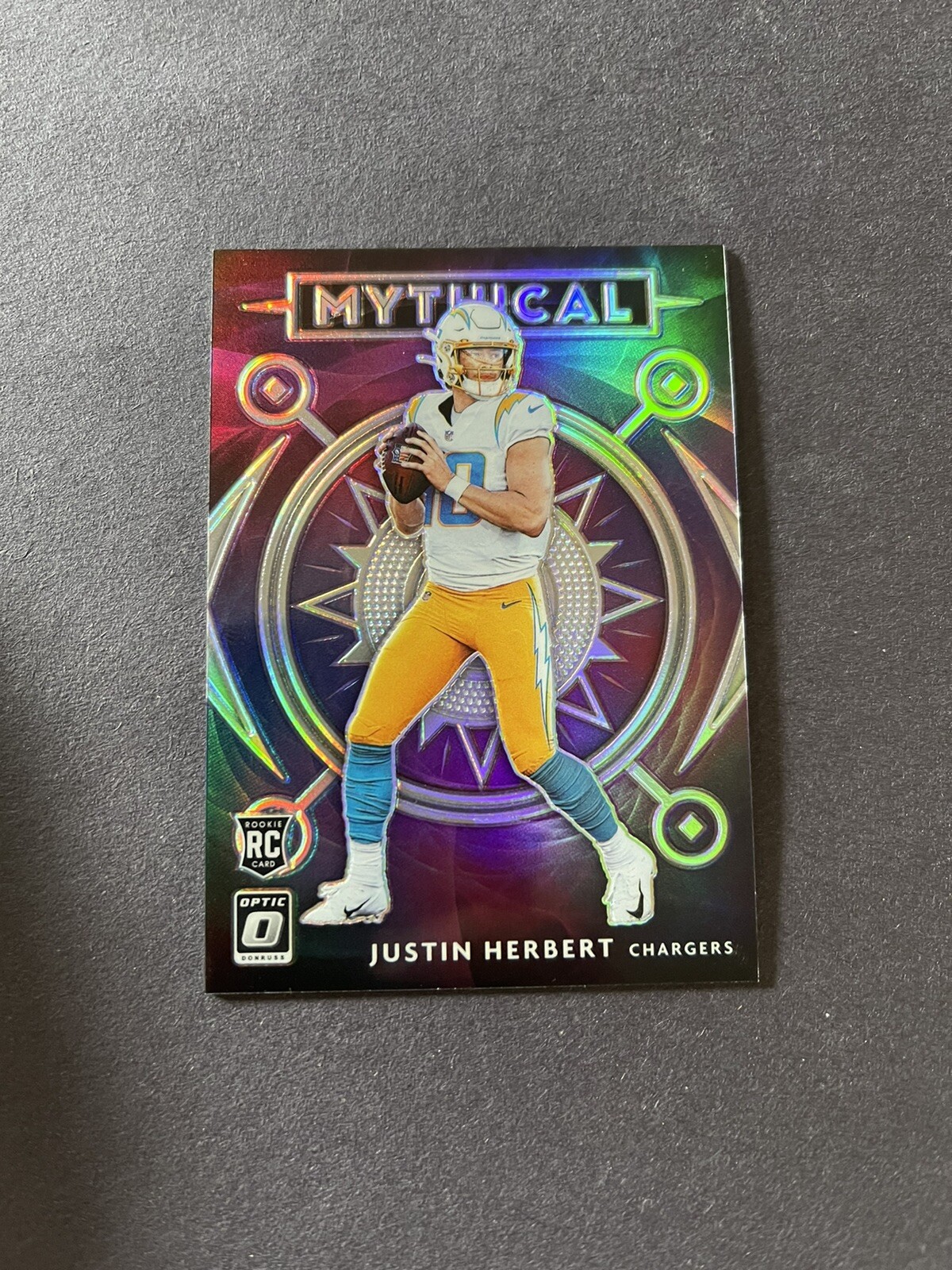 2020 Panini Donruss Optic Justin Herbert Mythical MY-13 ROY RC SSP Case Hit