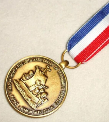 Hummel Medallion 'Land In Sight' 500th Anniversary Columbus Discovery of America