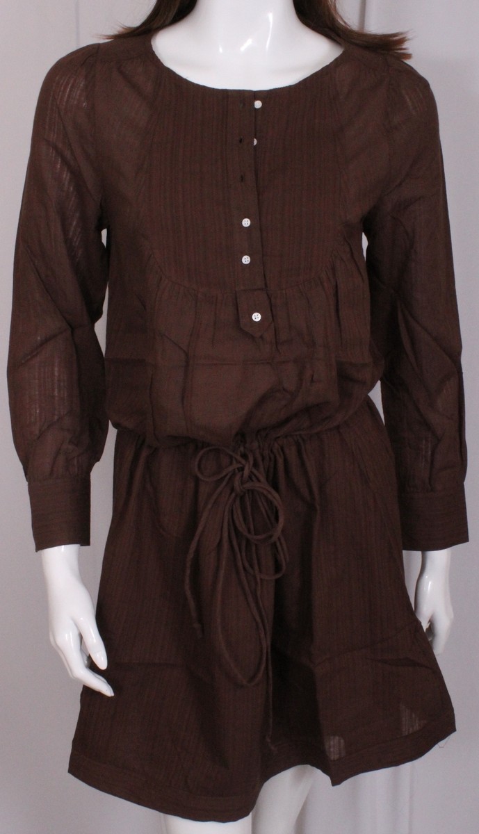 NEW WOMEN CHOCOLATE BROWN LONG SLEEVE TOP/ DRESS/ TUNIC WITH TIE AT WAIST S+M | eBay NEW WOMEN CHOCOLATE BROWN LONG SLEEVE TOP/ DRESS/ TUNIC WITH TIE AT WAIST S+M | eBay