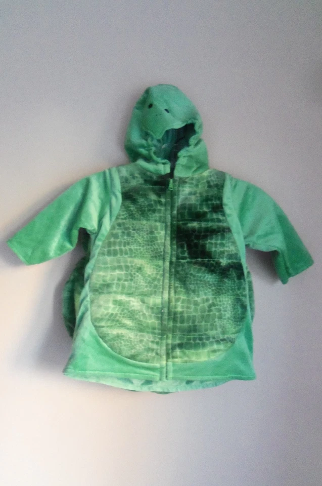 MINIWEAR VERDE TORTUGA MARINA CAPARAZÓN CÁLIDO PELUCHE DISFRAZ VESTIR TOP CHAQUETA 18 M Foto 2 de 4