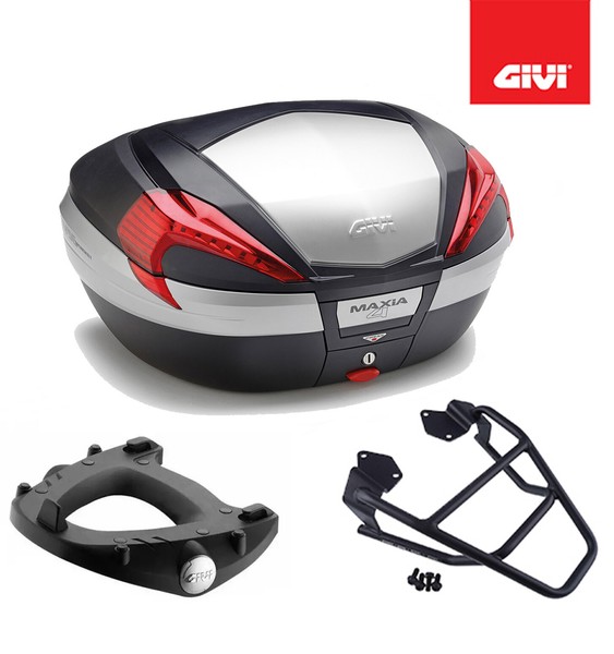 Givi Koffer Kit Schwarz V56N + Platte Honda Africa Twin 1100 Adventure 2021-image